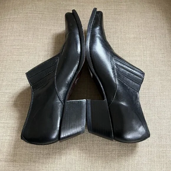 Charlie 1 Horse Black Booties Size 8 (B) Boots Short Leather Western Cowboy - Picture 5 of 16